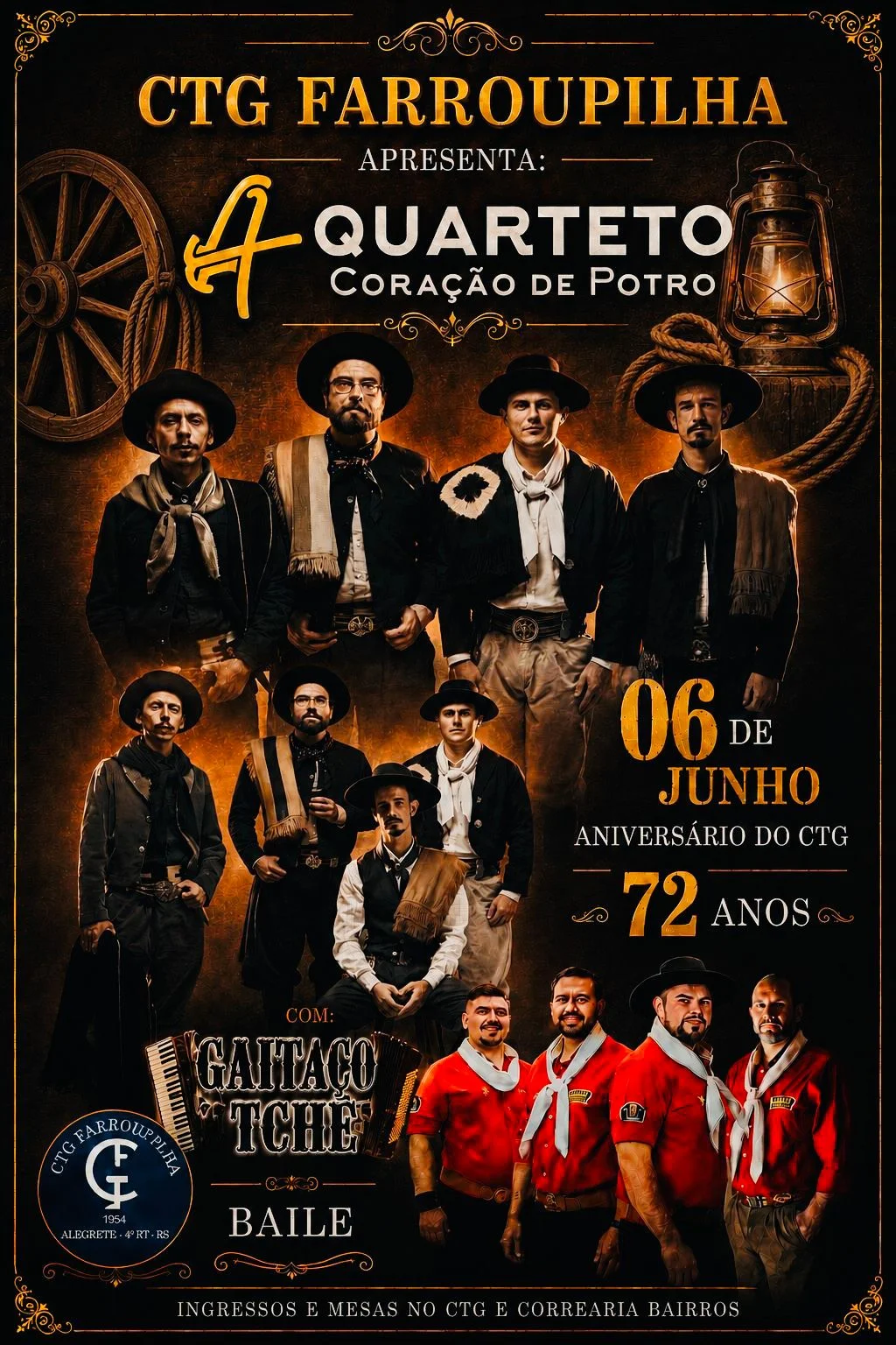 06 de Junho - Quarteto de Coração de Potro